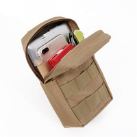 Pochette tactique d'extérieur en Oxford, pochette utilitaire verticale MOLLE EDC, organisateur durable en nylon avec fermeture éclair pour les essentiels de plein air et EDC