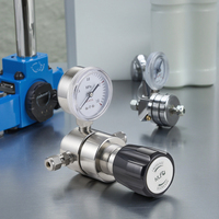 Vanne régulatrice de pression de laboratoire haute pureté SS316L pour acétylène, propane, argon, pression d'entrée maximale 3000 PSI, KLF 1