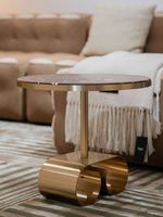 Mesa de Centro de Mármol de Lujo Minimalista Italiana para Sala de Estar, Diseño de Alta Gama, Mesa Auxiliar de Acero Inoxidable
