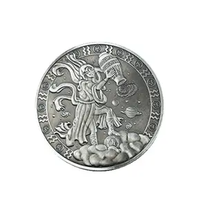 干支タロットアンティークシルバーヴィンテージカスタム記念コインの12の兆候
