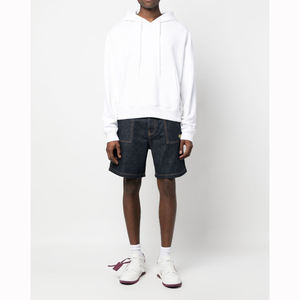 Pantaloncini 100% in cotone in Denim per <span class=keywords><strong>uomo</strong></span> a contrasto giallo <span class=keywords><strong>brillante</strong></span> con cuciture larghe al ginocchio pantaloncini in Denim grezzo classici quotidiani - Product Image 2