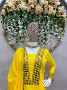 Impresión digital lehenga choli para damas navratri desgaste fabricante tasa Diseñador Partywear Foux gorgette Fabric Chaniya choli - Product Image 5