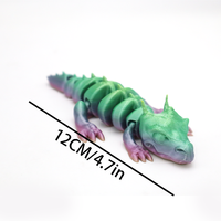 Modelo de Juguete de Dragón Miniatura Impreso en 3D, Articulación Móvil Creativa para Niños Modernos, Adorno de Animales y Dinosaurios