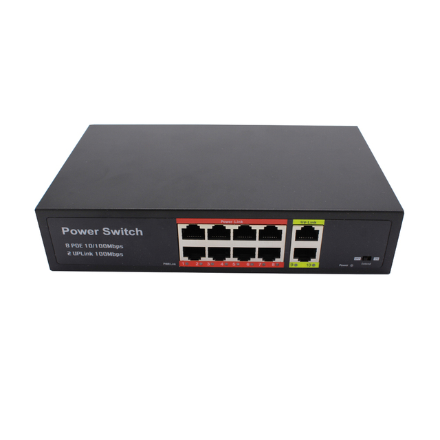 10/100M 8 Port POE Switch 48V IP Camera Compatible Unmanaged Ethernet CCTV Switch with 1.6G Capacity in Stock