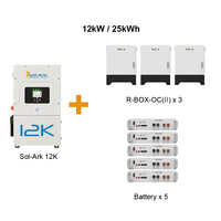 Pytes 12kw onduleur solaire système hors réseau système solaire domestique 30kwh 50kwh 60kwh avec batterie de stockage d'énergie 48v