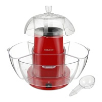 Machine à Popcorn Électrique Sans Huile 1200W à Air Chaud Rapide avec Grand Bol de Service pour Soirées Cinéma à Domicile