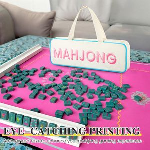 Bolsa de Lona para Racks de Mahjong y Tapete, Bolsa de Almacenamiento Vacía para Racks de Mahjong con Asa, Cremallera y 4 Compartimentos Separados - Product Image 3