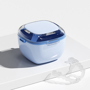 กล่องเก็บอุปกรณ์จัดฟันคุณภาพสูงอเนกประสงค์แบบสองชั้นพร้อมระบบระบายน้ำ กล่องเก็บฟันปลอมแบบพกพา - Product Image 3