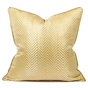 Moderne nordische geometrische Muster Jacquard Throw Kissen bezüge für Couch Sofa Wohnzimmer gestreifte gelbe Kissen bezüge