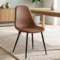 Échantillon Gratuit - Chaise de Salle à Manger Pivotante en Similicuir, Style Nordique Moderne et Luxe, Personnalisable, pour Restaurant