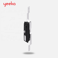 Yeeka 1209-101-10-P Serrure à poignée oscillante à commande par tige, design unique, en zinc moulé sous pression, verrouillable sur demande, avec cylindre à profil interchangeable