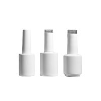 Flacon vide élégant de 15 ml en verre blanc transparent ambré pour vernis à ongles, emballage personnalisé de 0,5 oz pour gel à ongles