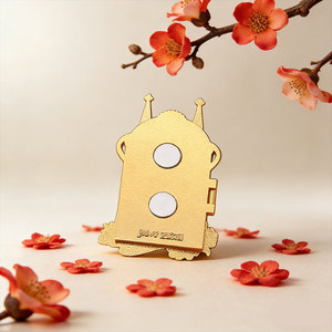 Imanes de nevera de aleación de zinc esmaltados en oro de alta calidad, bisagras de aleación de zinc para folletos, insignias de metal personalizadas - Product Image 6