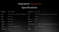 MANGMI POCKET MAX 2026 Console de Jeux Vidéo Portable Rétro Mini 7 Pouces IPS Wi-Fi Android 13 Stockage Intégré 8+128 Go