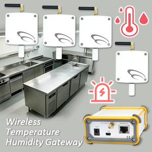 Household Climate Monitoring 4 Sets Radio Wave <b>Wireless</b> <b>Temperature</b> Humidity <b>Sensor</b> Waterproof Datalogger - Product Image 1