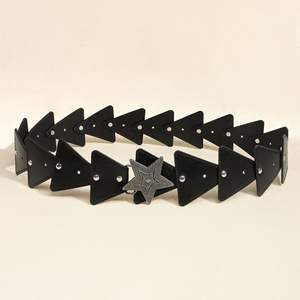 Stile etnico Vintage ampio triangolo da donna cintura in pelle PU cintura Western Cowboy Design decorativo rivetto con fibbia in lega - Product Image 6