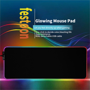 Phổ biến RGB sáng trò chơi chuột Pad Nhiều Màu ánh sáng Internet cafe trò chơi Bảng Pad kích thước lớn chống trượt sáng Pad - Product Image 2