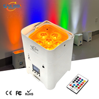 6*18W 6 en 1 Focos LED Inalámbricos Recargables con Batería, Control por APP DMX512, Iluminación Profesional para Escenarios RGBWA+UV, DJ, IP33, Alto CRI
