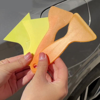 Outil de pose de film de protection automobile : Raclette jaune sur mesure pour phares, film de protection automobile, anti-ondulation, coupe-bordures, petit grattoir ABS