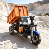 Mini-dumper électrique à suspension à ressorts arrière renforcés et double amortisseur avant pour terrains accidentés et pentes minières