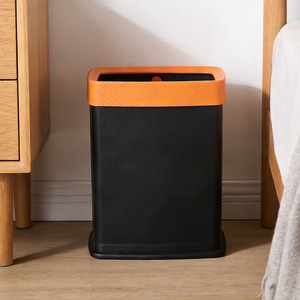 Large-capacity direct-discharge trash can for home use in living room, bedroom, <b>kitchen</b>, and bathroom. Made of PP material, it - Product Image 1