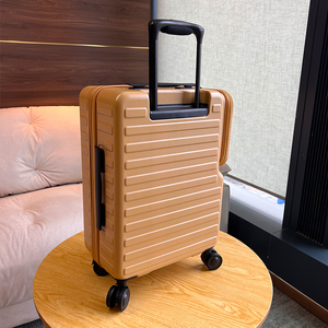 20-inch Front-Opening <strong>Grey</strong> PC Carry-On <strong>Suitcase</strong> with TSA Lock Lightweight Durable Luggage for Business Travel &amp; Personal Trips - Product Image 4