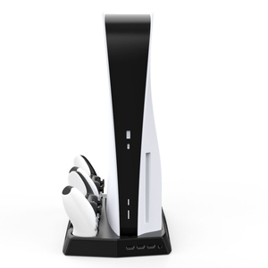 2-in-1 <strong>Cooling</strong> Fan Vertical <strong>Stand</strong> for PlayStation 5 (<strong>PS5</strong>) 3 USB HUB Charger Ports Dual Controller Charger Plastic Game - Product Image 2