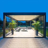 Hot Selling Custom ized Electric Sun Shade Einziehbares Dach Aluminium Pergola Louvered Wasserdicht Pergola Bio climatique Aluminium