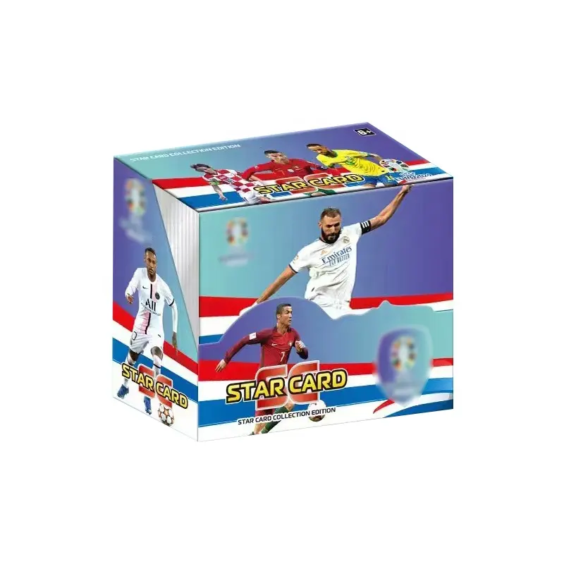 288 יח'\קופסא משחק Aattax כדורגל כרטיסי מסחר להדפסה מותאם אישית ספורט כדורגל כוכב ספורט