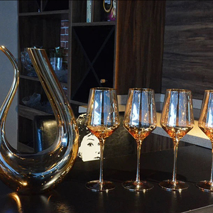 Nouveau Carafe à <span class=keywords><strong>Vin</strong></span> Ambrée de Luxe Faite à la Main avec Verres, Vente en Gros - Product Image 3