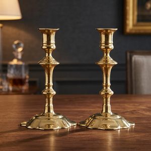 Support à bougie en laiton fait main, artisanat décoratif en laiton, DMB-109 - Product Image 1