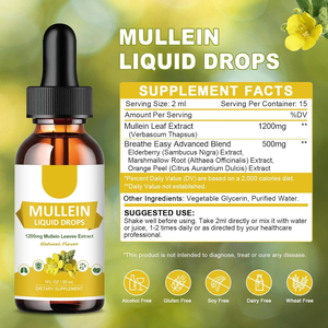 OEM/ODM Gotas de <span class=keywords><strong>Mullein</strong></span> de etiqueta privada Gotas de extracto de hojas de <span class=keywords><strong>Mullein</strong></span> para pulmones-Soporte respiratorio y limpieza de pulmones - Product Image 2