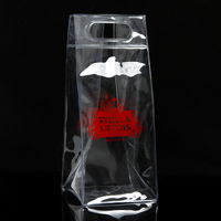 Sac à main transparent en PVC pour le vin rouge, imperméable, sac cadeau pour le shopping, sac de rangement pour le thé au lait et les boissons