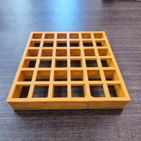 Grille moulée en fibre de verre 25 mm, panneaux de passerelle antidérapants en PRV, légers pour piétons