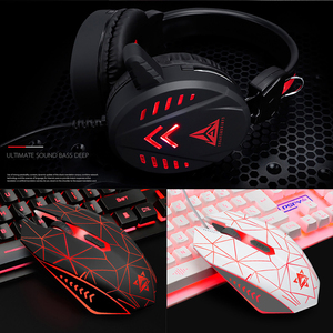 Gran oferta 2021, nuevo diseño, teclado con cable LED RGB, 104 teclas, ratón, auriculares, interfaz USB, teclado de proyección mecánica, Inglés - Product Image 3