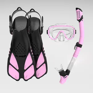 Wholesale Price Silicone Strap Diving Mask Prescription OEM Diving Fins Scuba Diving Snorkeling Set