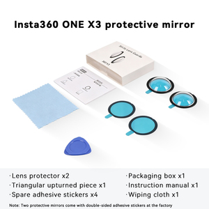 Accesorios para Cámara, Protector Adhesivo Económico, Protectores de Lente Doble, Lente Protectora para <span class=keywords><strong>Insta</strong></span> <span class=keywords><strong>360</strong></span> <span class=keywords><strong>One</strong></span> <span class=keywords><strong>R</strong></span> X2 X3 X4 X5 - Product Image 6