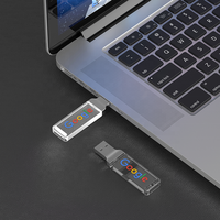UM69 akrilik USB, pena Drive usb ramping dengan logo LED kustom 2.0 3.0 Mini akrilik 8Gb 16Gb 32G 64Gb 128Gb