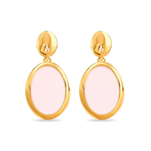 Pendientes de Fiesta Vintage para Mujer SmileJoyas, Acero Inoxidable 316L con Baño de Oro PVD, Resina de Flores Resistente y Sostenible - Product Image 2