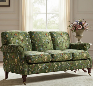 Custom Chinoiserie Birds Upholstery Fabric By The Yard For <b>Sofa</b> Chair Cushion <b>Bench</b> Headboard And Decorative Furniture Use - Product Image 1