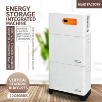 Système de production d'énergie photovoltaïque domestique 5KW 10KW avec stockage, générateur solaire empilable complet pour la maison