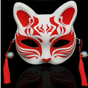 หน้ากากอนิเมะรูปแมวครึ่งหน้า,หน้ากากแฟนซีญี่ปุ่นหน้ากากงานปาร์ตี้งานปาร์ตี้งานปาร์ตี้ - Product Image 5