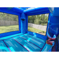 Thème de sirène 3D, combinaison gonflable 3 en 1, maison gonflable, toboggan, saut de rebond, moonwalk