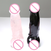 Dildos de Obsidiana Negra Natural al por Mayor, Cristales Curativos con Forma de Genitales para Mujeres