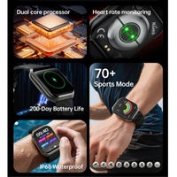 MT66 2026, el Mejor Reloj Inteligente Deportivo para Hombre, Múltiples Modos Deportivos, Monitoreo de Frecuencia Cardíaca, Capacidad de 1000 mAh, Resistente al Agua IP68