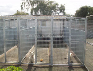 Nhiệm Vụ Nặng Nề Cổ Điển Phong Cách Con Chó Cũi Động Vật Lớn Lồng Với Mái Hàn Kim Loại Lưới Sắt Nút Đóng Cửa Hộp Bao Bì - Product Image 5