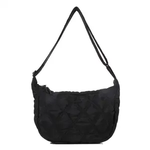 2024 New Fashion Glossy Puffer Lady Dumpling Shape Shoulder bag Handbag birds down tote bag For Women
