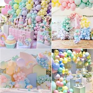 Kit d'arc-en-ciel avec des ballons macarons, pièces, pour licorne magique, <span class=keywords><strong>Pastel</strong></span>, glaces, fête d'anniversaire, stand Photo, fête en arrière-plan - Product Image 4