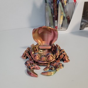 Figura de Juguete de Cangrejo Cyberpunk Impresa en 3D, Estatua de Plástico con Articulaciones Móviles, Juguete Antiestrés, Modelo de Animal para Escritorio - Product Image 6