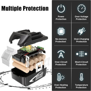 Batería de Litio de Repuesto Nueva para Herramientas Eléctricas <span class=keywords><strong>Makita</strong></span> de <span class=keywords><strong>18</strong></span> Voltios BL1860B BL1860 BL1850 BL1850B BL1840 BL1830 18V 6.0Ah - Product Image 4